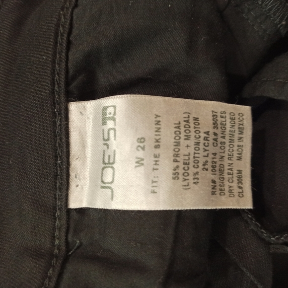 JOES JEANS Women's Size 26 London Black Denim Zip Fly Skinny Jeans - Picture 10 of 16